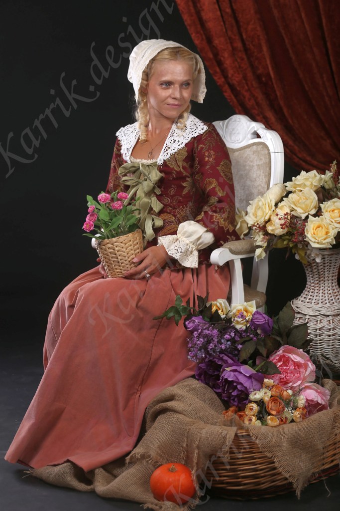 18th century women’s jacket and velvet skirt